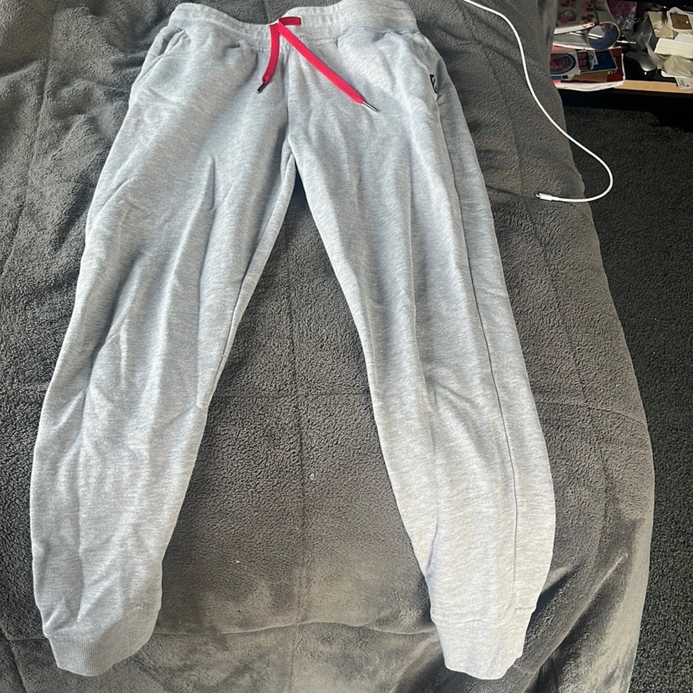 Gray sweatpants